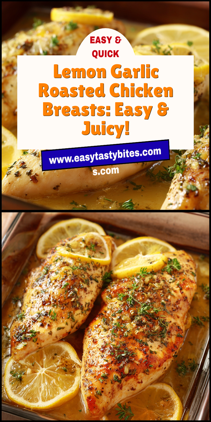 Lemon Garlic Roasted Chicken Breasts: Easy & Juicy! served warm with cozy spices