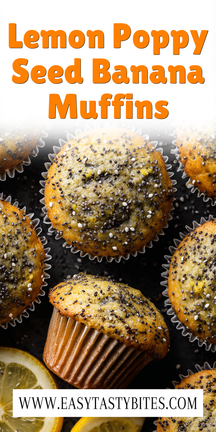 Lemon Poppy Seed Banana Muffins served warm with cozy spices