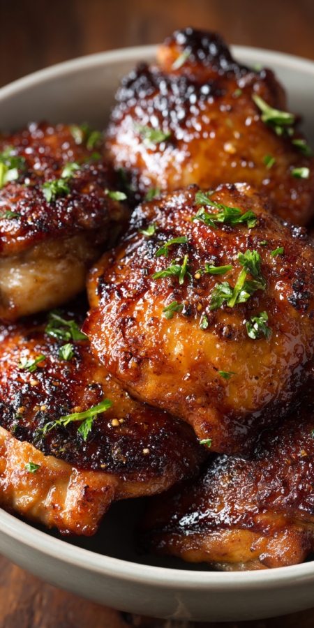 Maple-Glazed Air Fryer Chicken served warm with cozy spices
