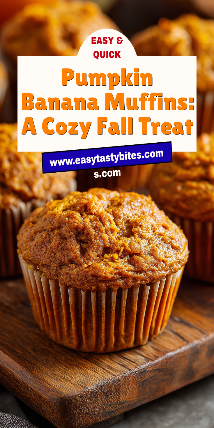 Pumpkin Banana Muffins: A Cozy Fall Treat served warm with cozy spices
