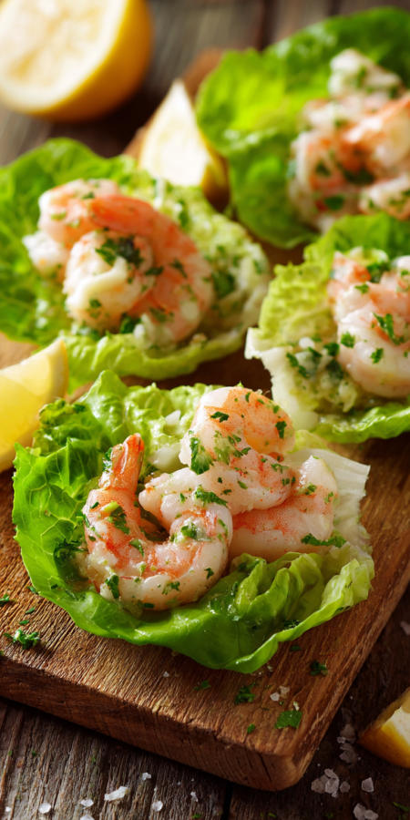 Shrimp Scampi Lettuce Wraps Recipe