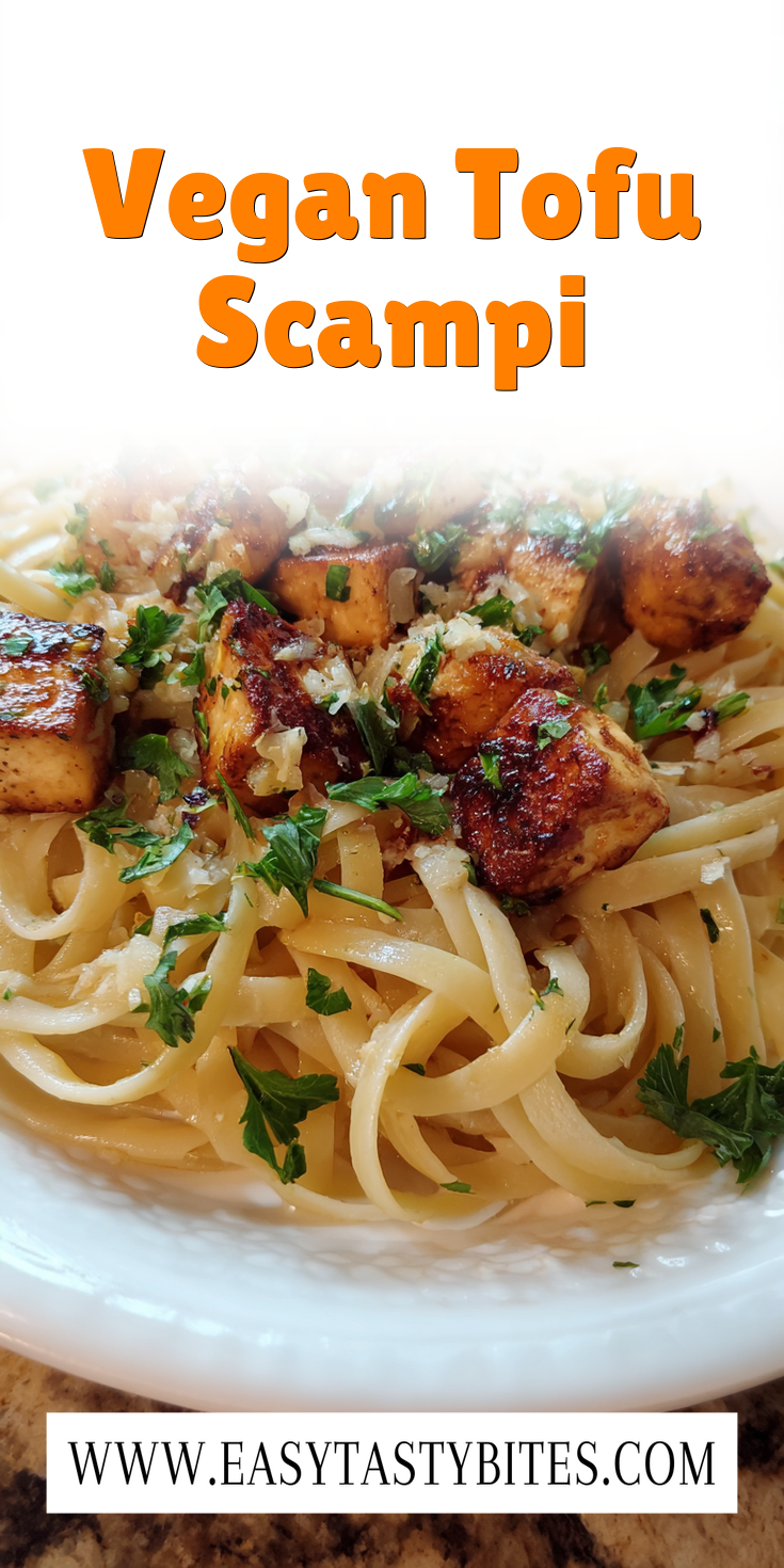 Vegan Tofu Scampi served warm with cozy spices