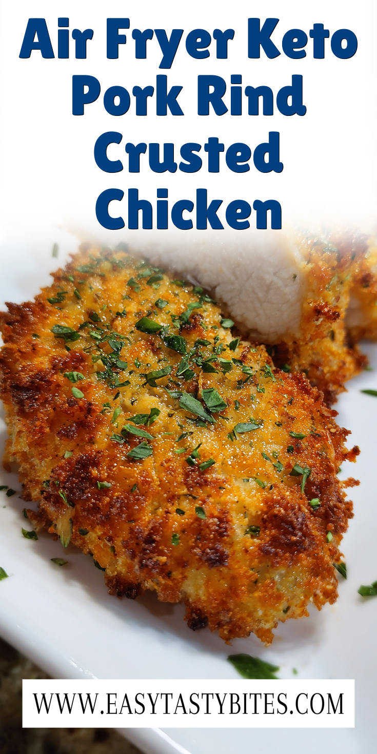 Air Fryer Keto Pork Rind Crusted Chicken served warm with cozy spices