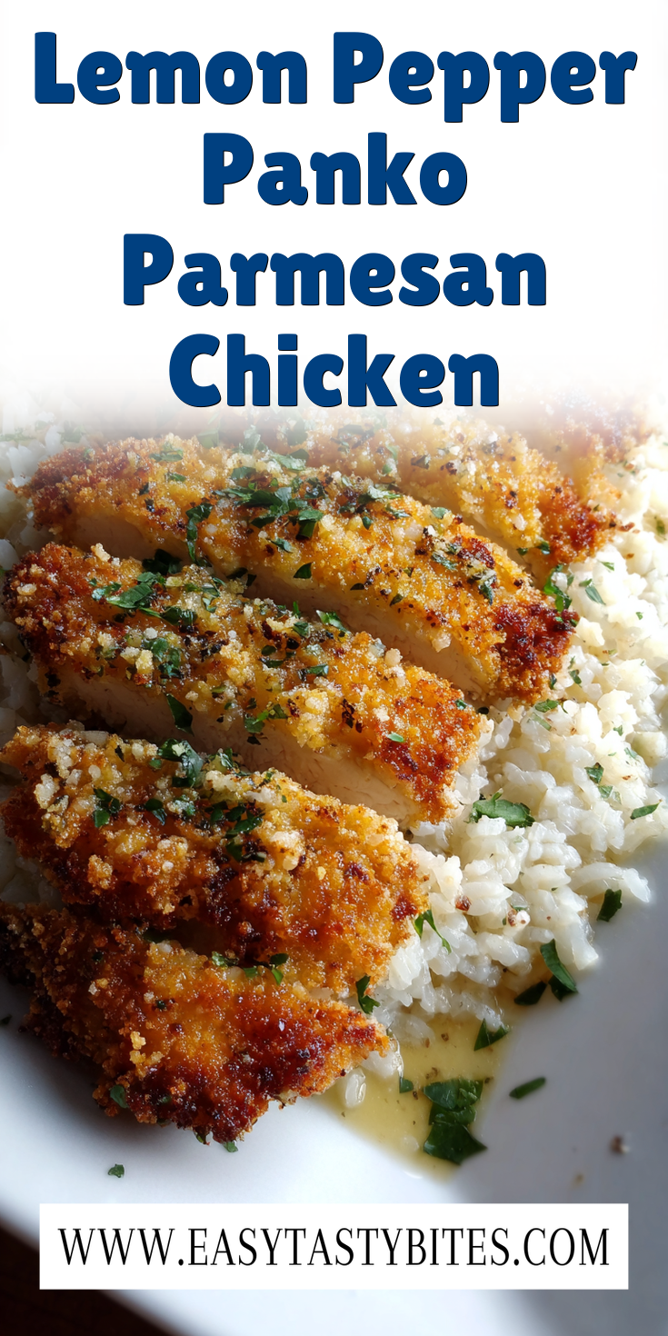 Lemon Pepper Panko Parmesan Chicken served warm with cozy spices