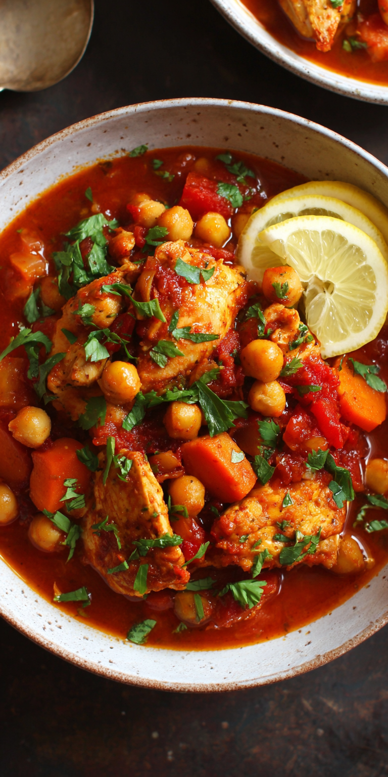 Slow Cooker Harissa Chicken & Chickpea Stew Recipe