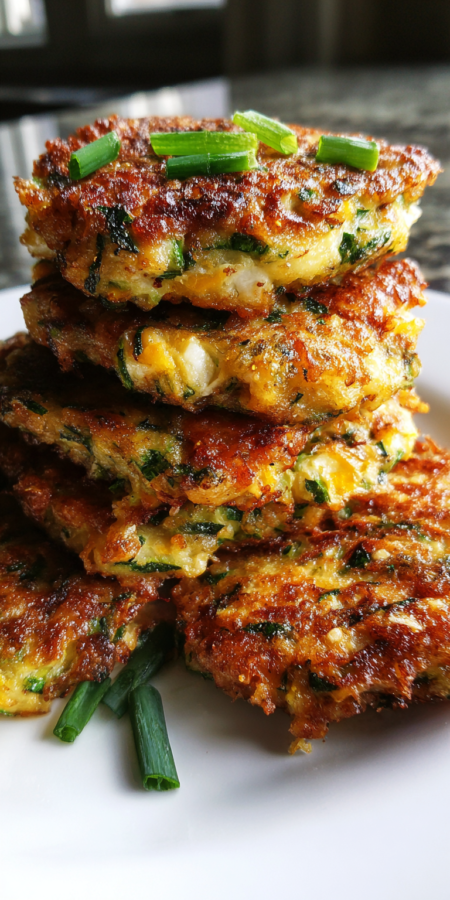 Spicy Jalapeño & Cheddar Zucchini Fritters Recipe