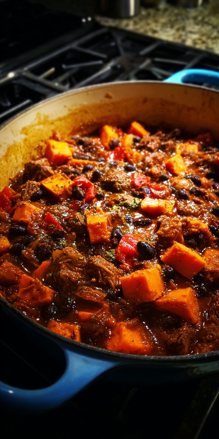 Sweet Potato & Black Bean Chipotle Beef Casserole Recipe