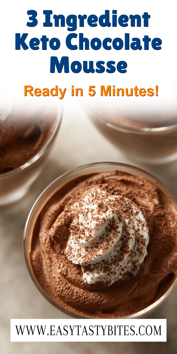 3 Ingredient Keto Chocolate Mousse served warm with cozy spices