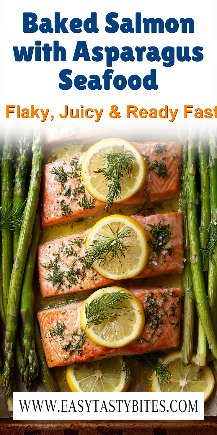 Baked Salmon with Asparagus Seafood served warm with cozy spices
