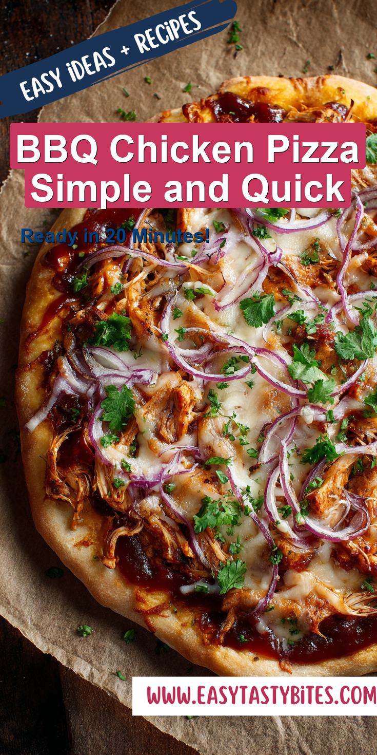 BBQ Chicken Pizza Simple and Quick served warm with cozy spices