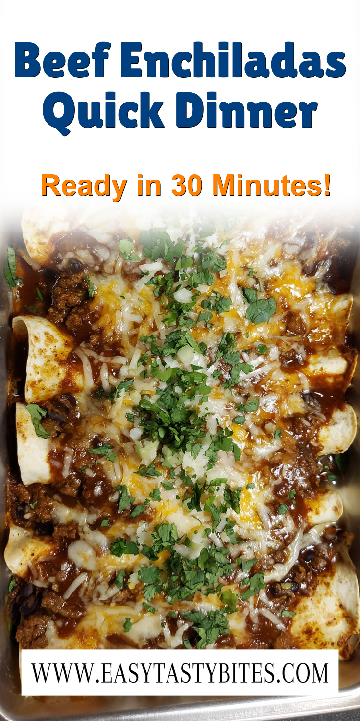 Beef Enchiladas Quick Dinner served warm with cozy spices