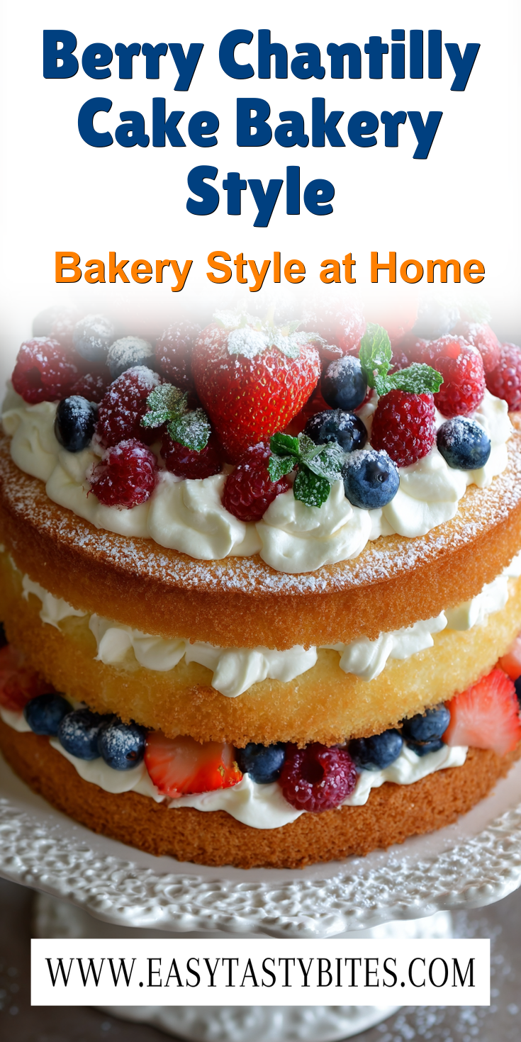 Berry Chantilly Cake Bakery Style served warm with cozy spices