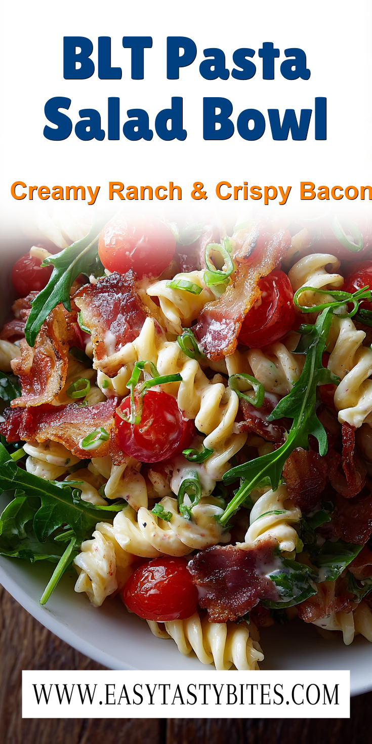 BLT Pasta Salad Bowl served warm with gentle spices and a cozy aroma