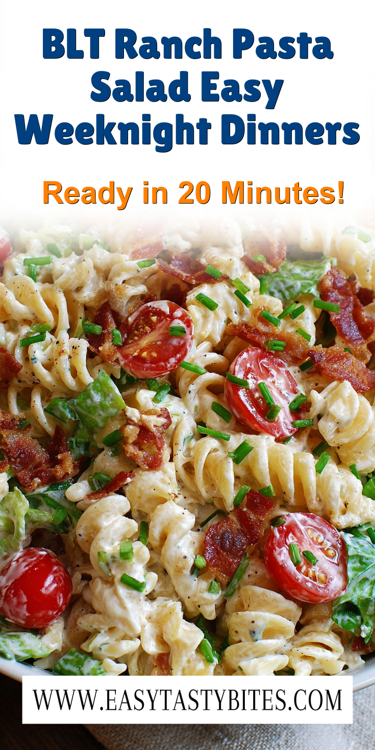 BLT Ranch Pasta Salad Easy Weeknight Dinners served warm with cozy spices