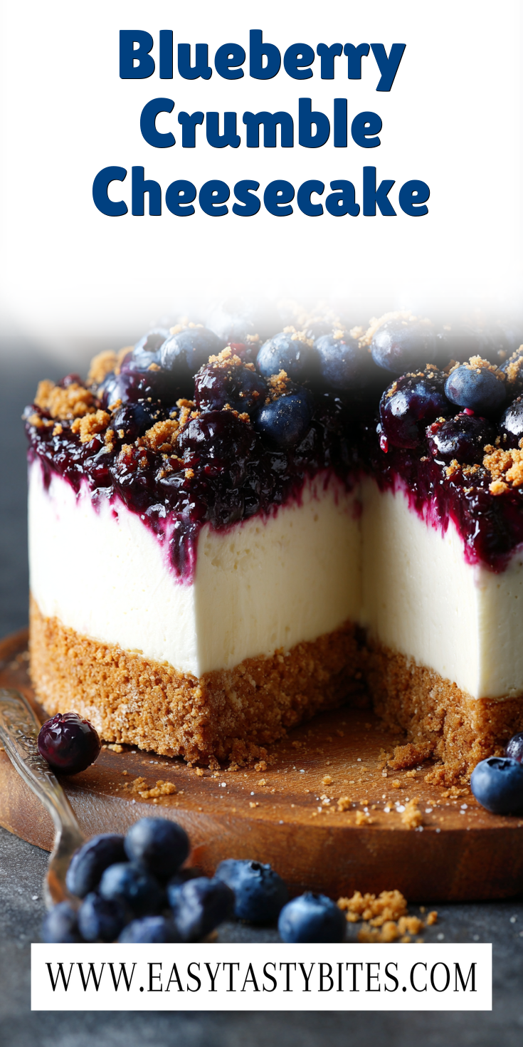 Blueberry Crumble Cheesecake served warm with cozy spices