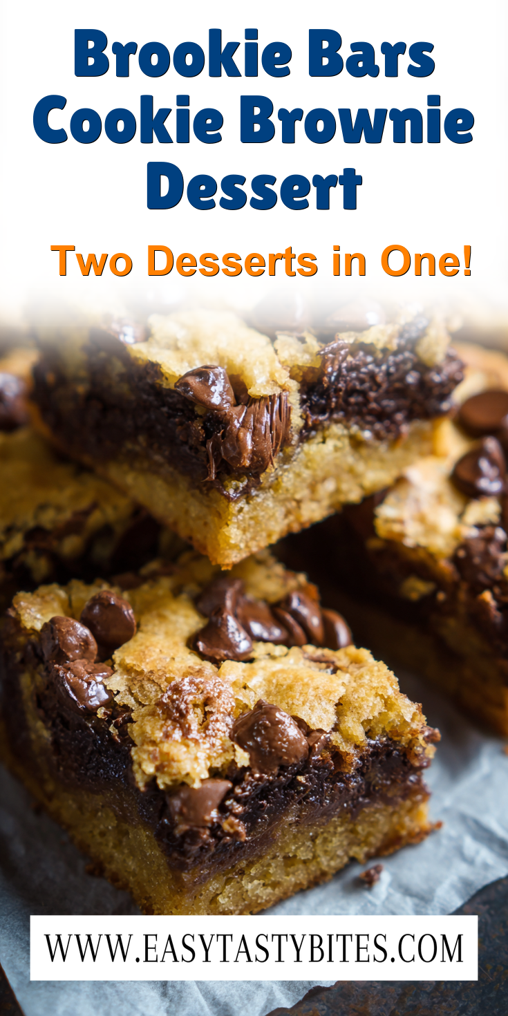 Brookie Bars Cookie Brownie Dessert served warm with cozy spices