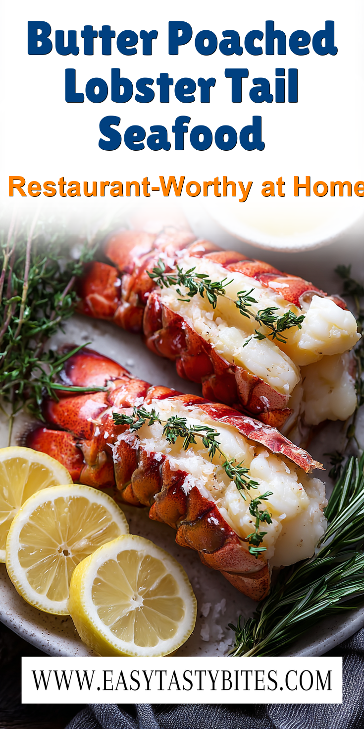 Butter Poached Lobster Tail Seafood served warm with gentle spices and a cozy aroma