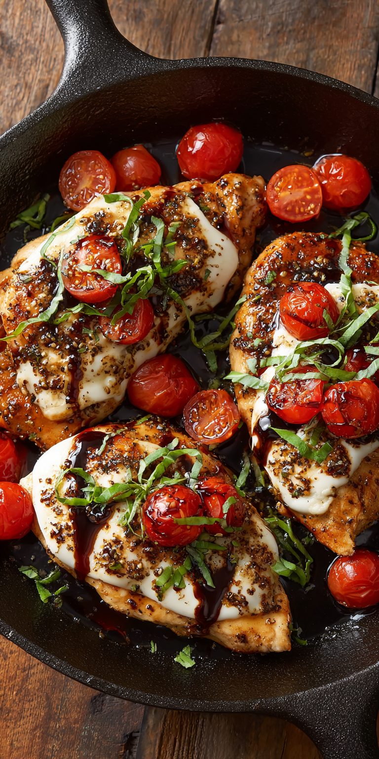 Caprese Chicken Balsamic Dinner Ideas served warm with cozy spices