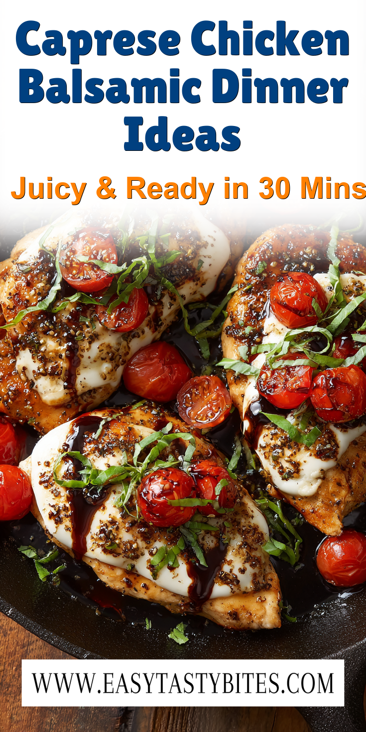 Caprese Chicken Balsamic Dinner Ideas served warm with cozy spices