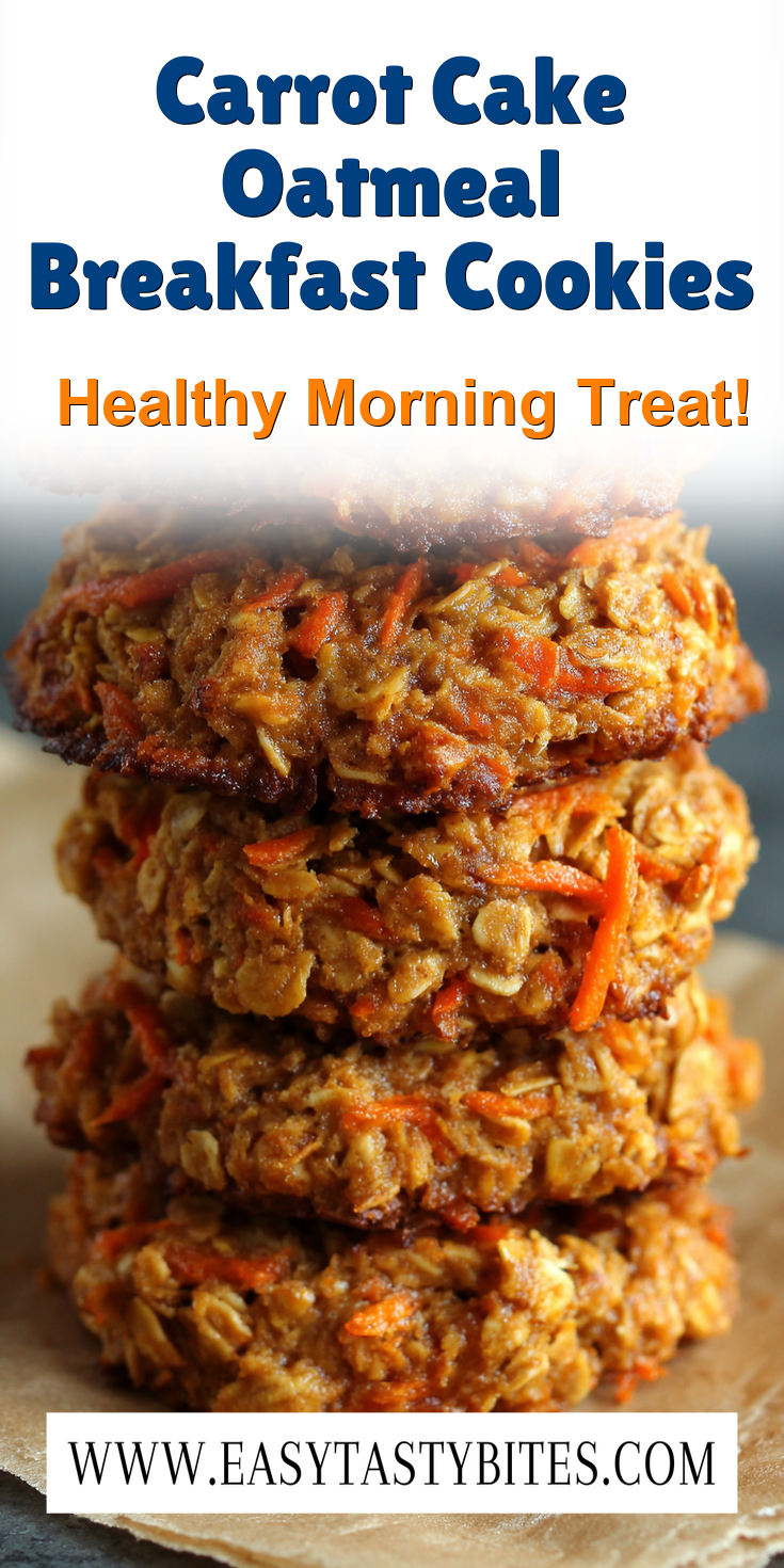 Carrot Cake Oatmeal Breakfast Cookies served warm with cozy spices