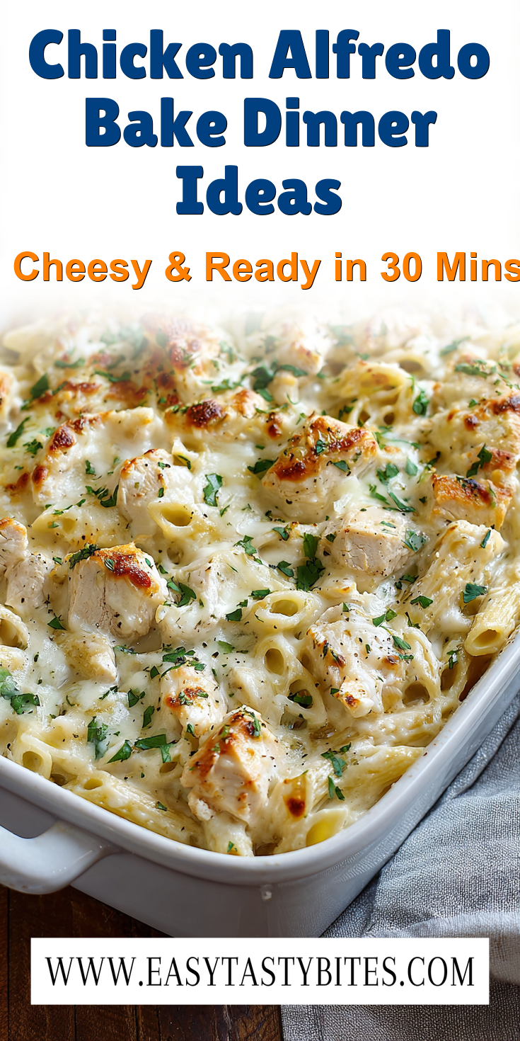 Chicken Alfredo Bake Dinner Ideas served warm with cozy spices