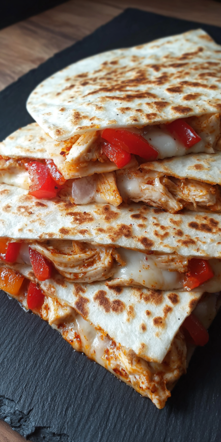 Chicken Quesadillas Simple Dinner Ideas served warm with cozy spices