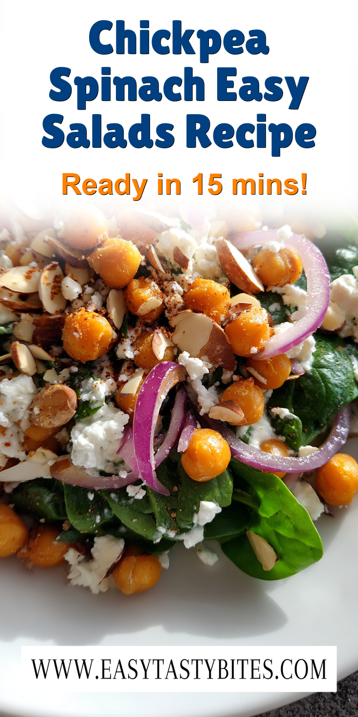 Chickpea Spinach Easy Salads Recipe served warm with cozy spices