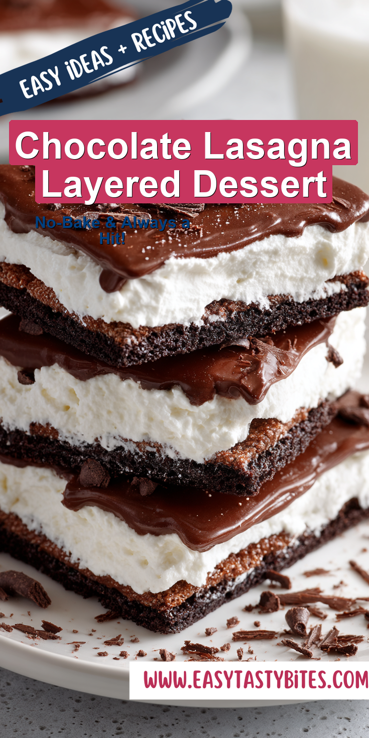 Chocolate Lasagna Layered Dessert served warm with cozy spices