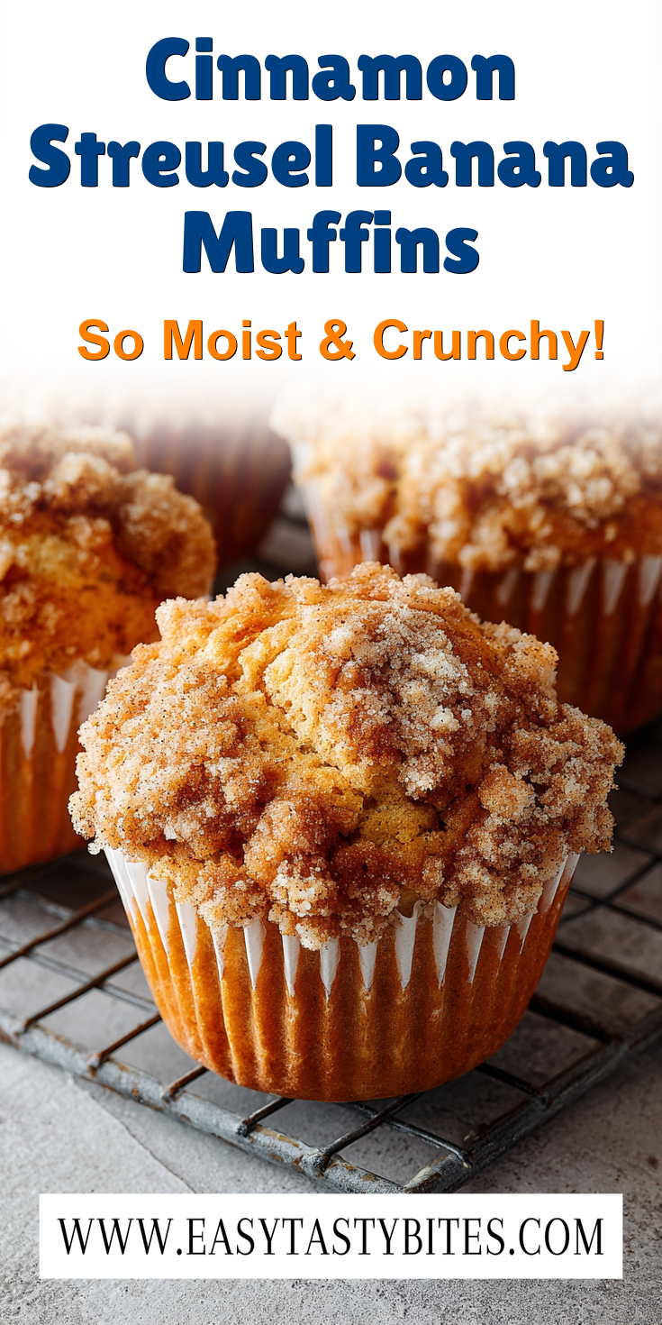 Cinnamon Streusel Banana Muffins served warm with cozy spices