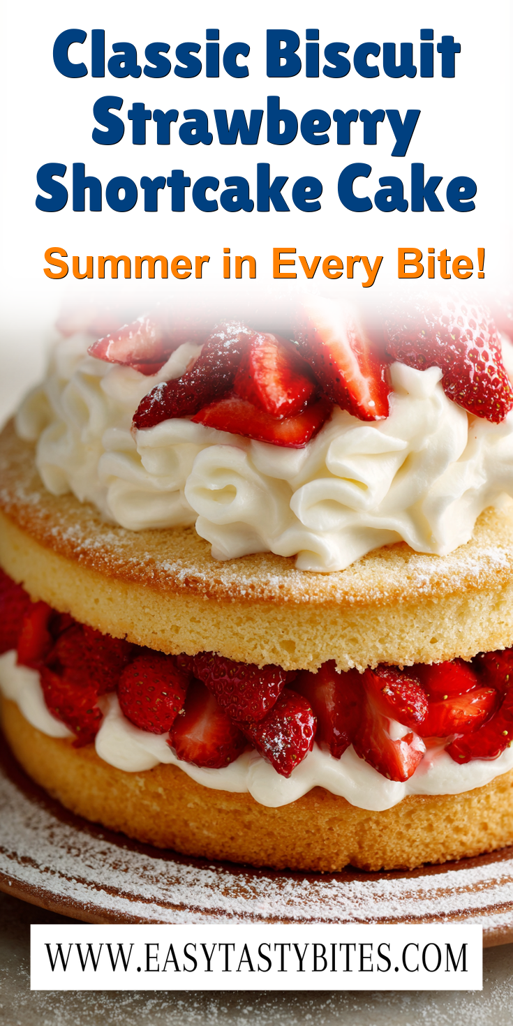 Classic Biscuit Strawberry Shortcake Cake served warm with cozy spices