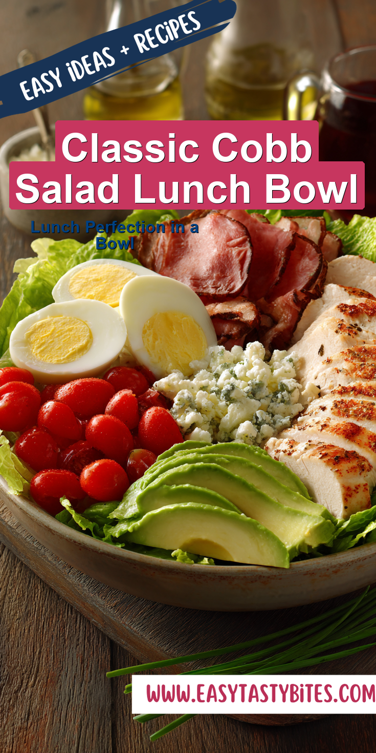 Classic Cobb Salad Lunch Bowl served warm with cozy spices
