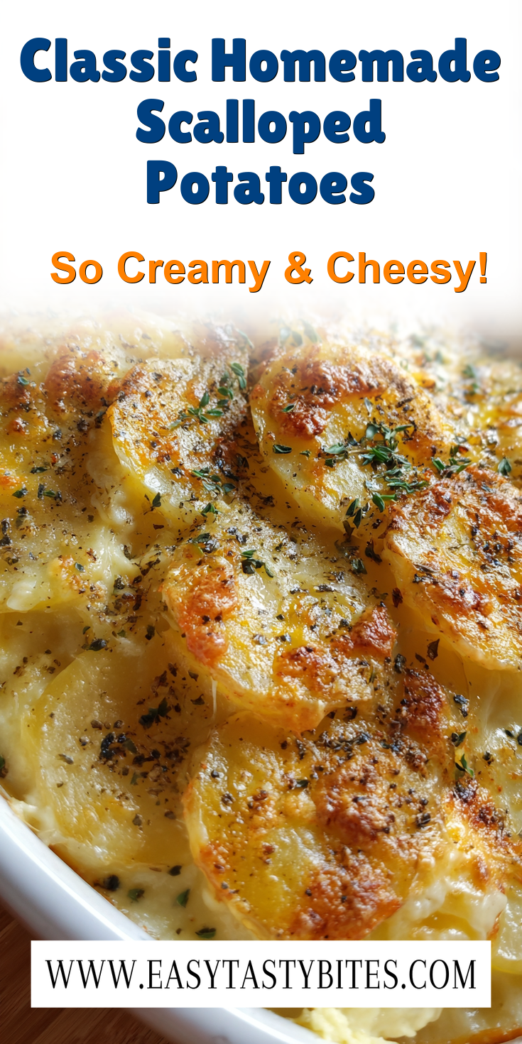 Classic Homemade Scalloped Potatoes served warm with cozy spices
