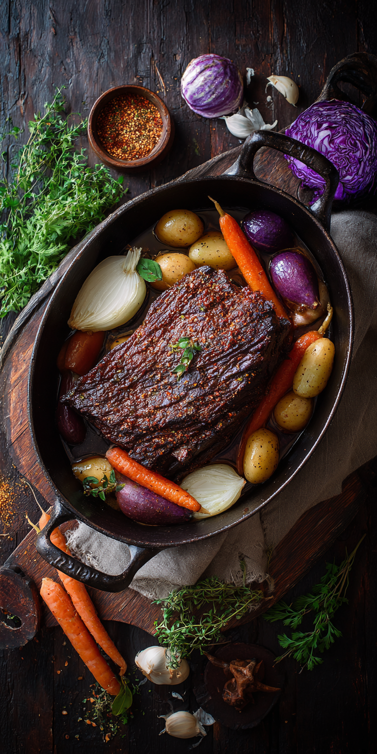 Corned Beef and Cabbage served warm with cozy spices