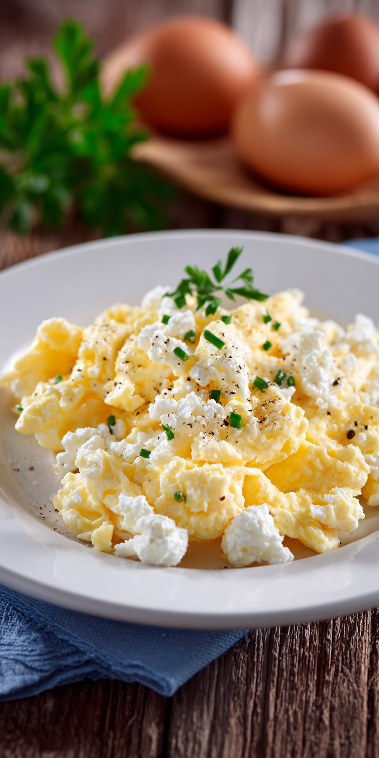 Cottage Cheese Scrambled Eggs High Protein served warm with cozy spices