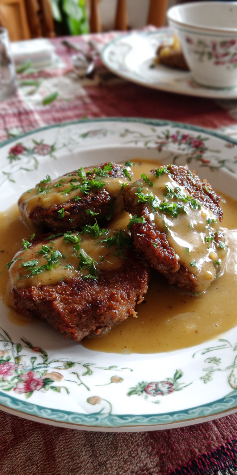 Country Fried Venison Steaks with Gravy served warm with cozy spices