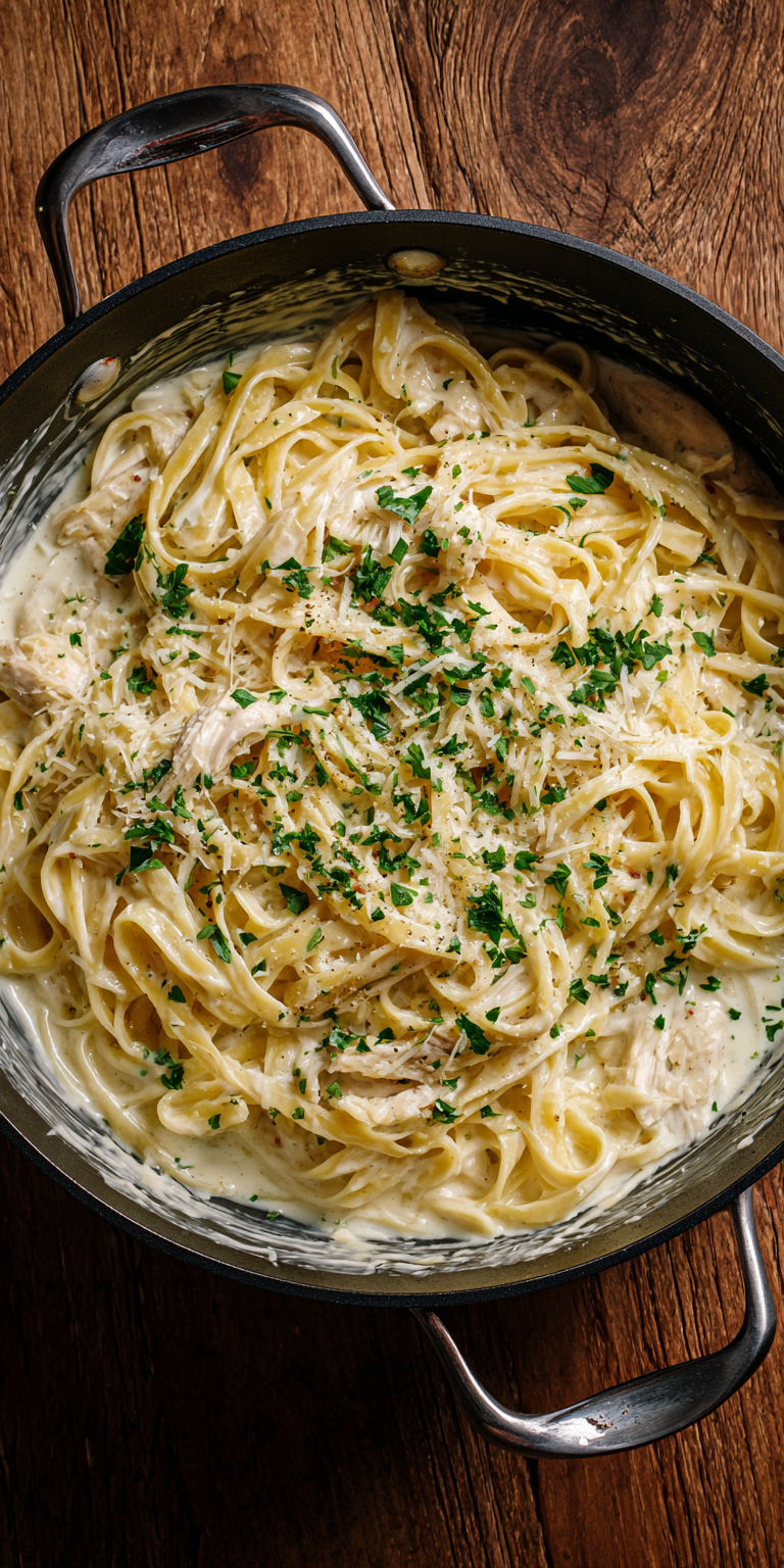 Creamy Garlic Parmesan Pasta served warm with cozy spices