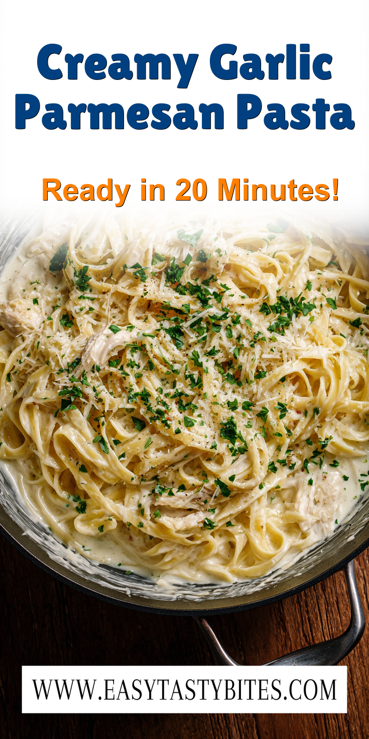 Creamy Garlic Parmesan Pasta served warm with cozy spices