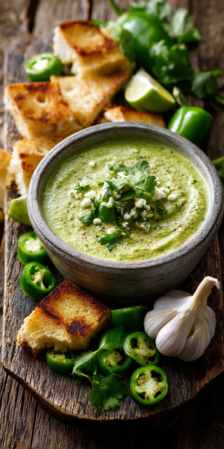 Creamy Jalapeno Salsa Dip served warm with cozy spices