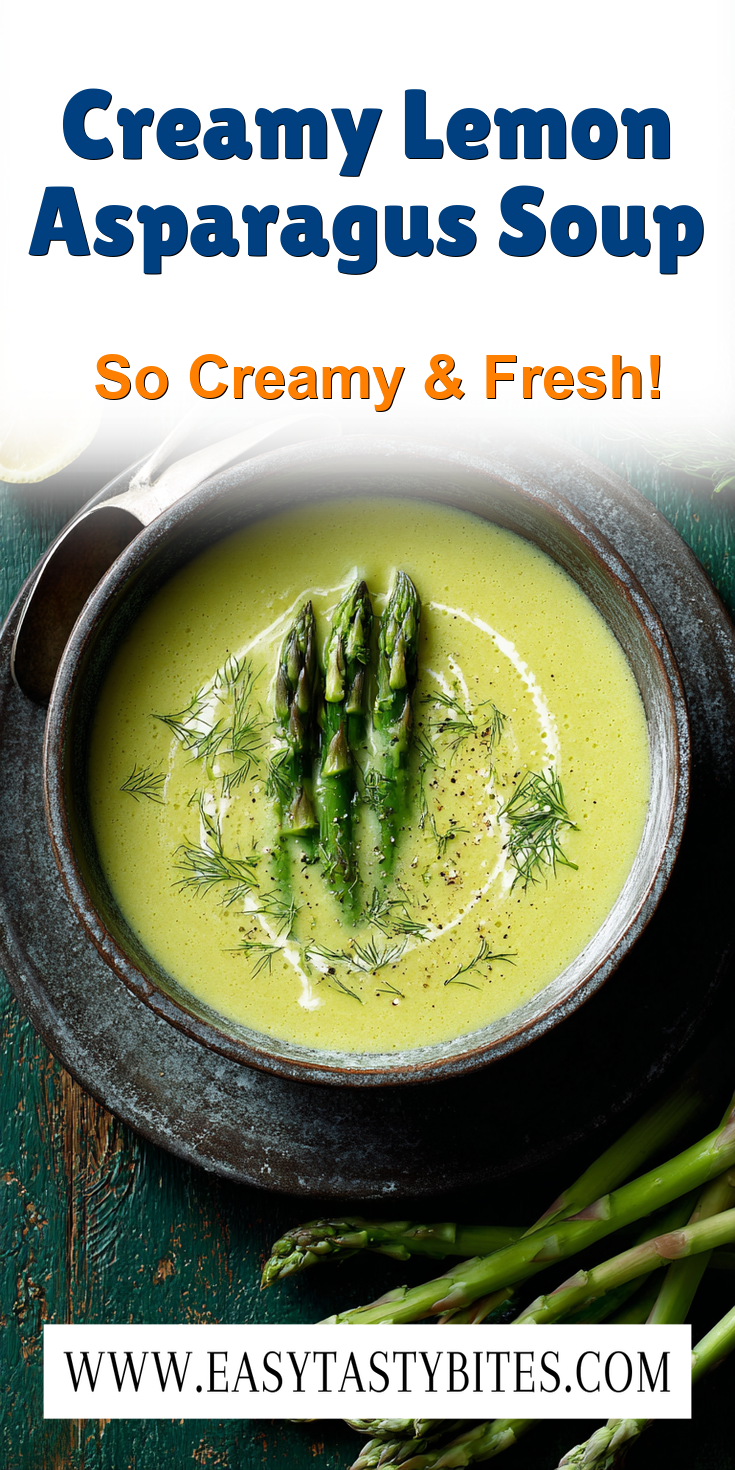 Creamy Lemon Asparagus Soup served warm with cozy spices
