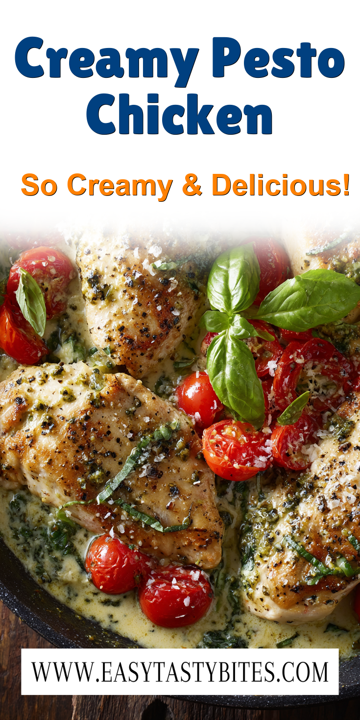 Creamy Pesto Chicken served warm with cozy spices