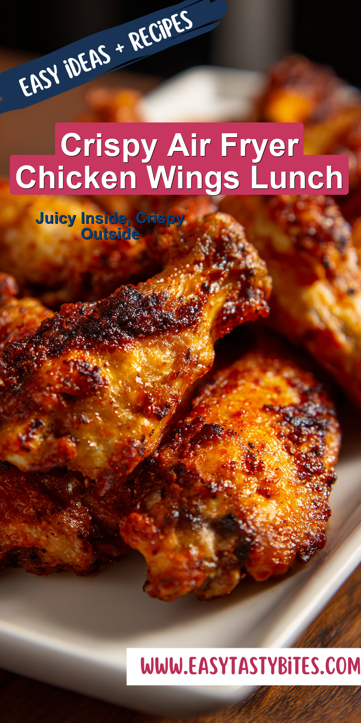Crispy Air Fryer Chicken Wings Lunch served warm with cozy spices