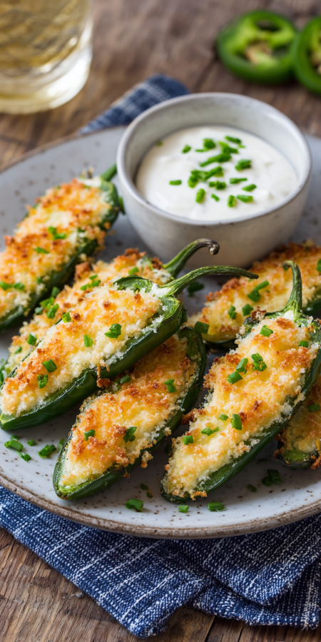 Crispy Air Fryer Jalapeno Poppers served warm with cozy spices
