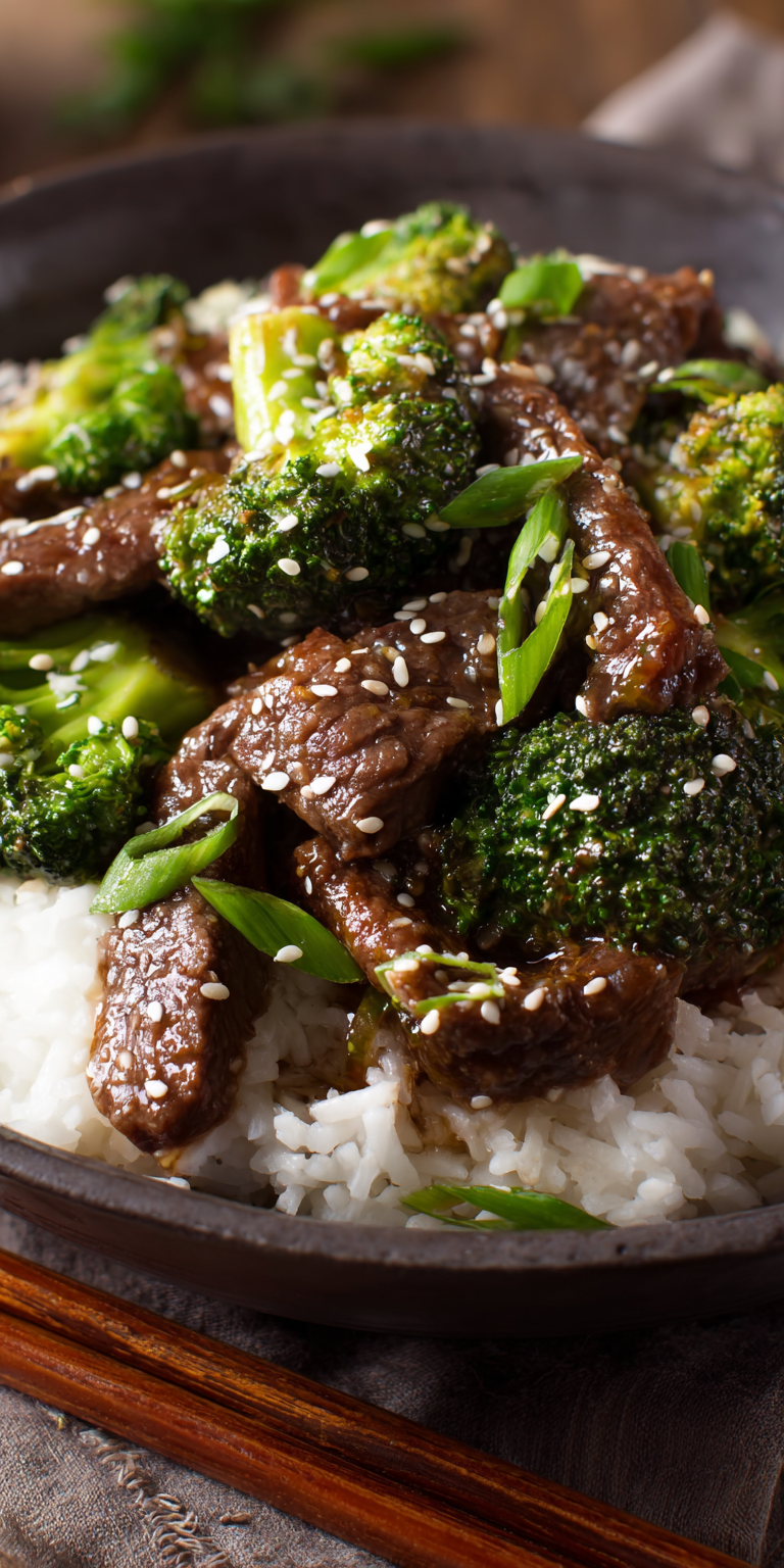 Crockpot Beef and Broccoli Better Than Takeout served warm with cozy spices
