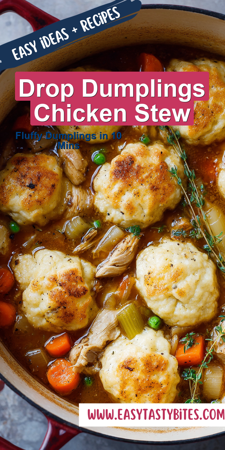 Drop Dumplings Chicken Stew served warm with cozy spices