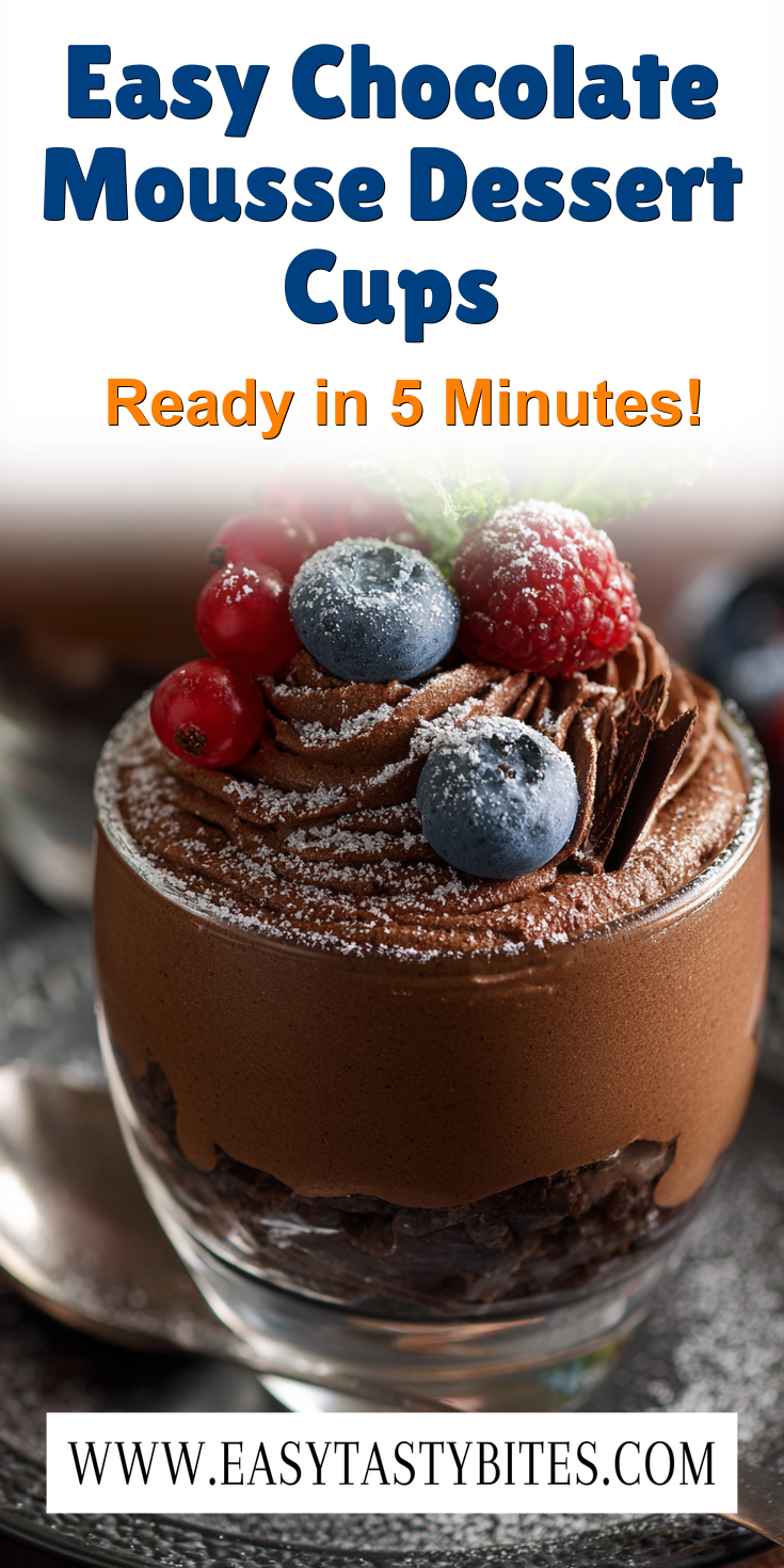 Easy Chocolate Mousse Dessert Cups served warm with cozy spices