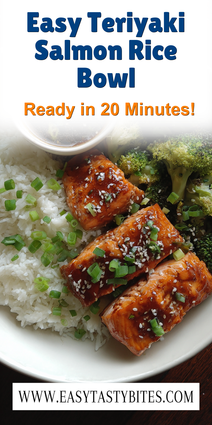 Easy Teriyaki Salmon Rice Bowl served warm with cozy spices