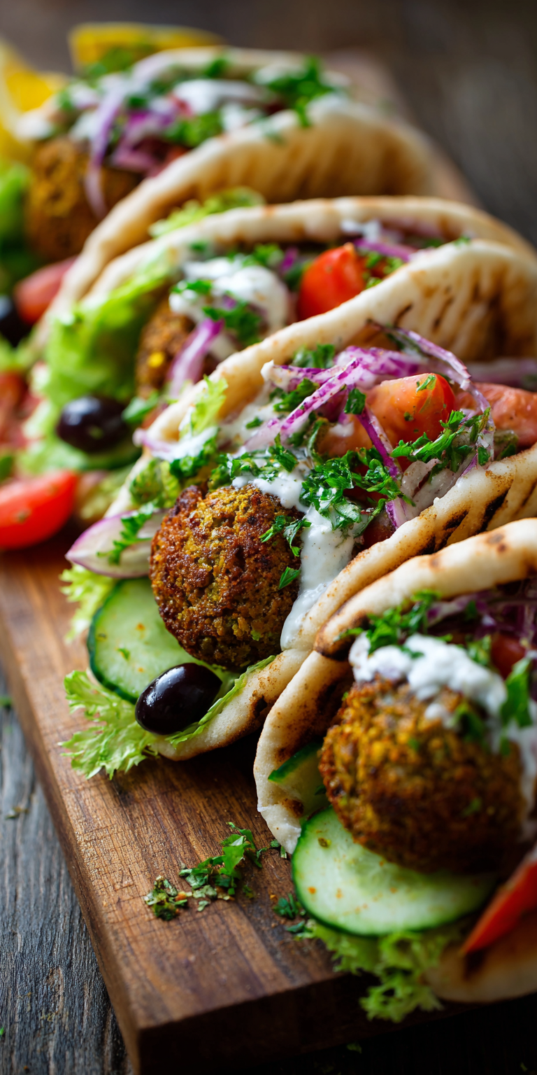 Falafel Pita Pocket Mediterranean Recipes served warm with cozy spices