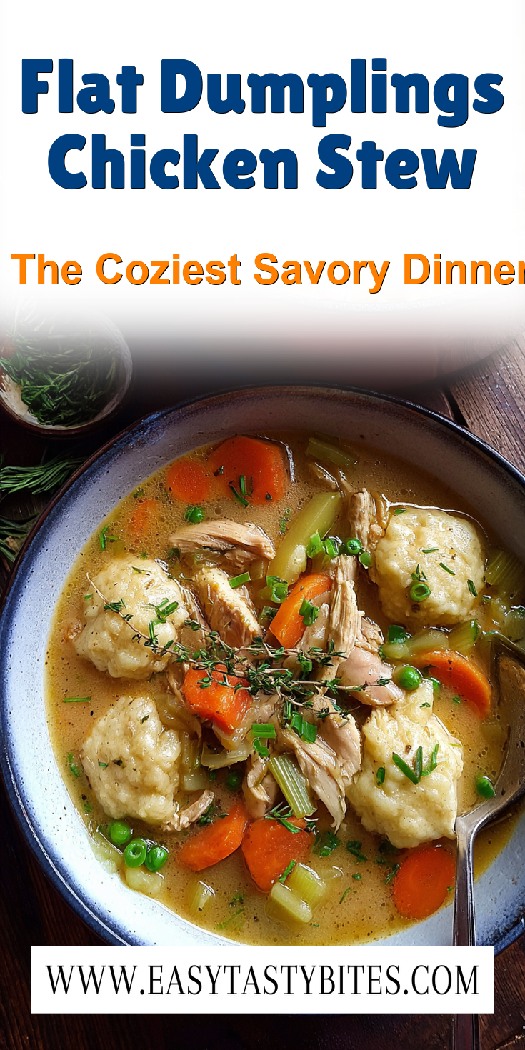 Flat Dumplings Chicken Stew served warm with cozy spices