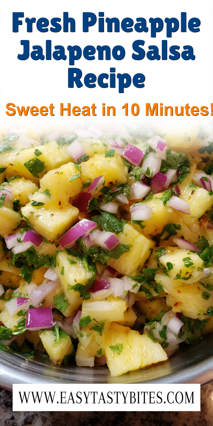 Fresh Pineapple Jalapeno Salsa Recipe served warm with cozy spices