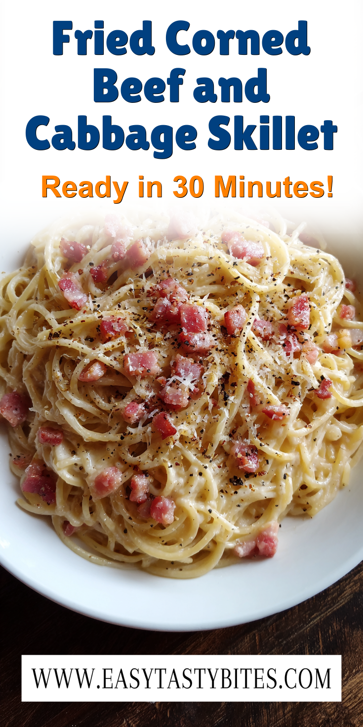 Fried Corned Beef and Cabbage Skillet served warm with cozy spices